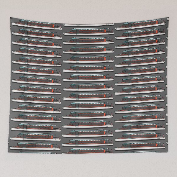 Item preview, Friendship Boat Orange and Turquoise designed and sold by Yensid1971.