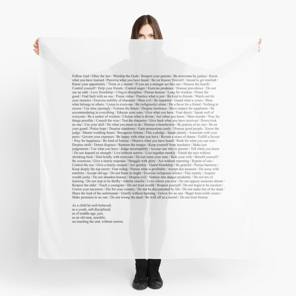 The Delphic Maxims Scarf