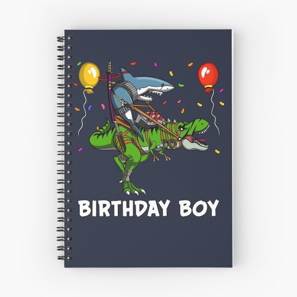 Item preview, Birthday Boy Shark Riding Dinosaur designed and sold by underheaven.