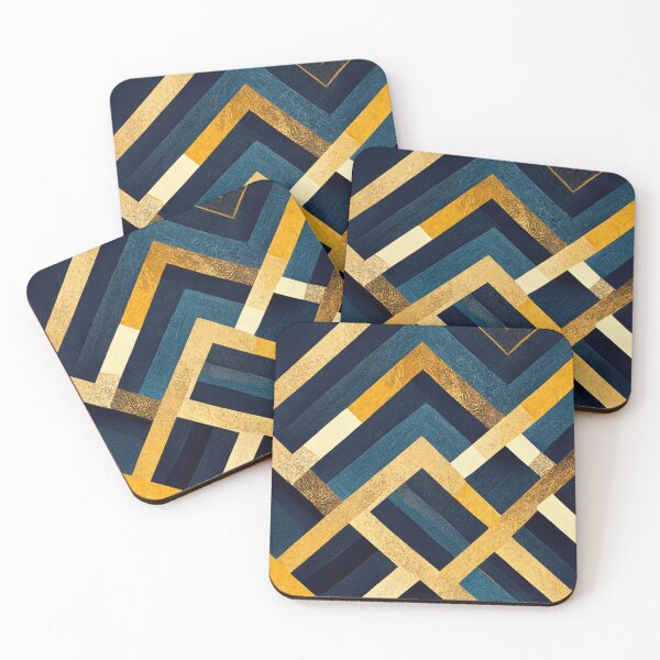 Item preview,  Geometric pattern with gold lines. designed and sold by Zavdesign.