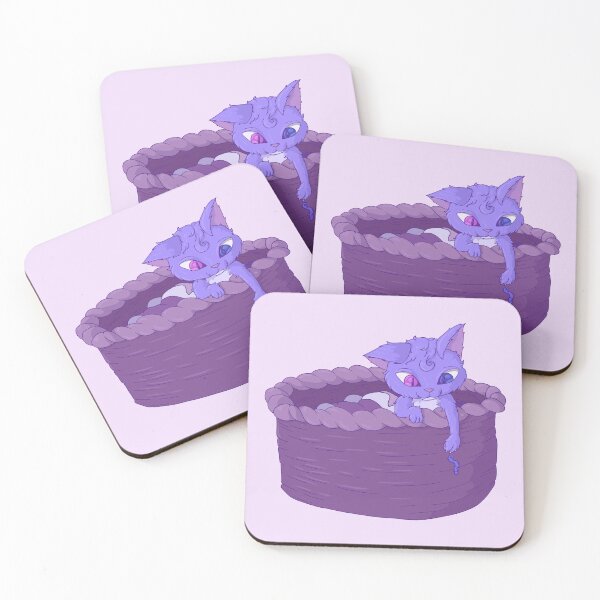 Item preview, Purple Heterochromia Laundry Cat designed and sold by TheFoxyWolfShop.