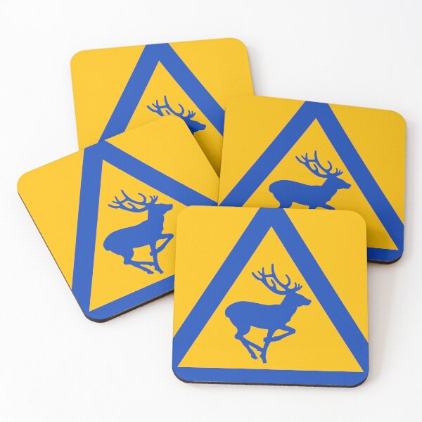 Item preview, Blue Yellow Stags retro warning sign designed and sold by ModSupporters.