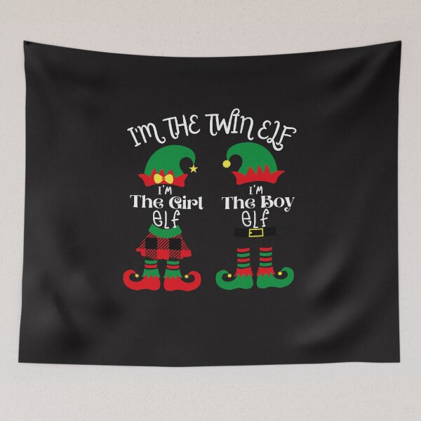 Item preview, I'm The Twin Elf, The boy and the girl Elf designed and sold by Sasidenidesign.