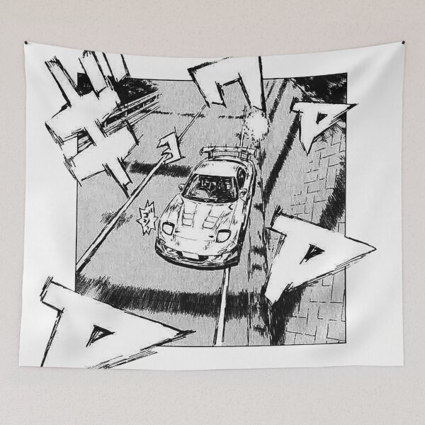 Item preview, Initial D - RX-7 Drift Battle Manga Panel designed and sold by nerdZmarket.