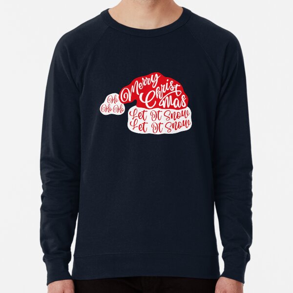 Santa Hat Christmas Jumper Design Lightweight Sweatshirt