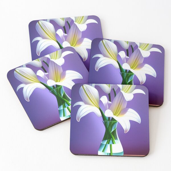 Item preview, Vase of White Lilies designed and sold by ~.