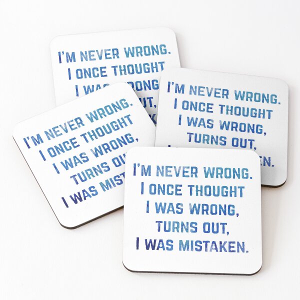 Item preview, I Am Never Wrong Blue Watercolor Funny Sarcastic Quote  designed and sold by Naumovski.