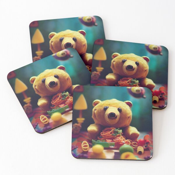 Item preview, Funny teddy bear at mealtime designed and sold by Juisevo.
