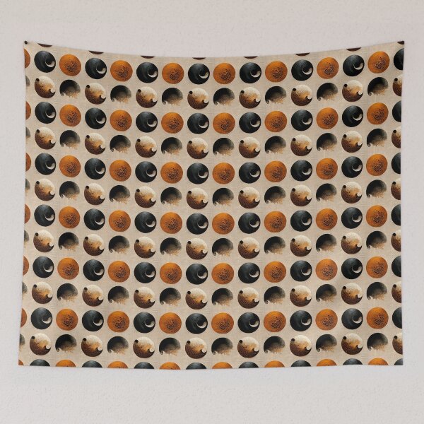 Item preview, Retro bubbles Black and Copper (3/4) designed and sold by sabantha.