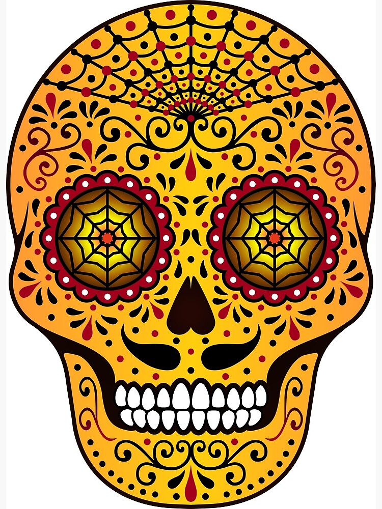 sugar-skull-pumpkin-poster-by-perlav-redbubble