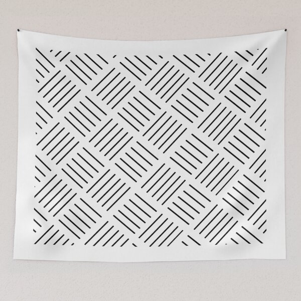 Item preview, Abstract geometric pattern - strips - black and white. designed and sold by K.S ART.