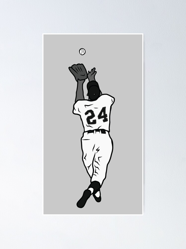 Willie Mays The Catch (Black and White) | Poster