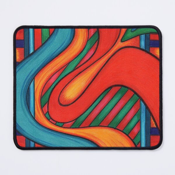 Item preview, 'Groovy Abstract 1' abstract design created with colour pencils and black ink designed and sold by helenvjames.