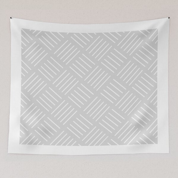 Item preview, Abstract geometric pattern - strips - gray and white. designed and sold by K.S ART.