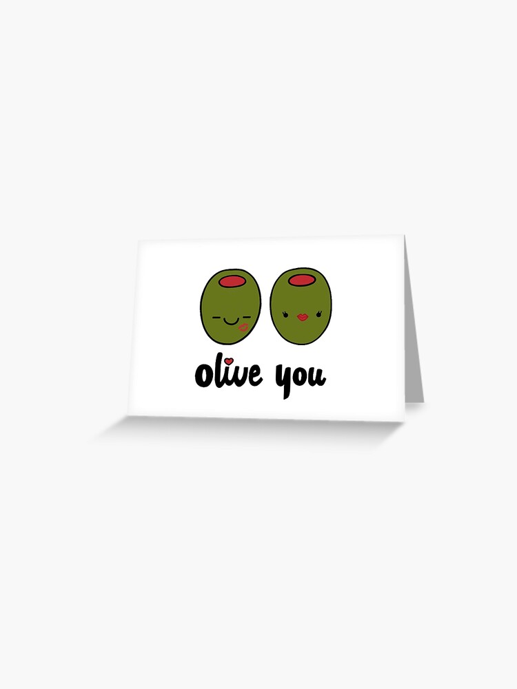 Thumbnail 1 of 2, Greeting Card, Olive You designed and sold by Stacey Roman.