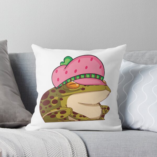 Item preview, Cute Frog With A Strawberry Hat   designed and sold by takakamiyama.