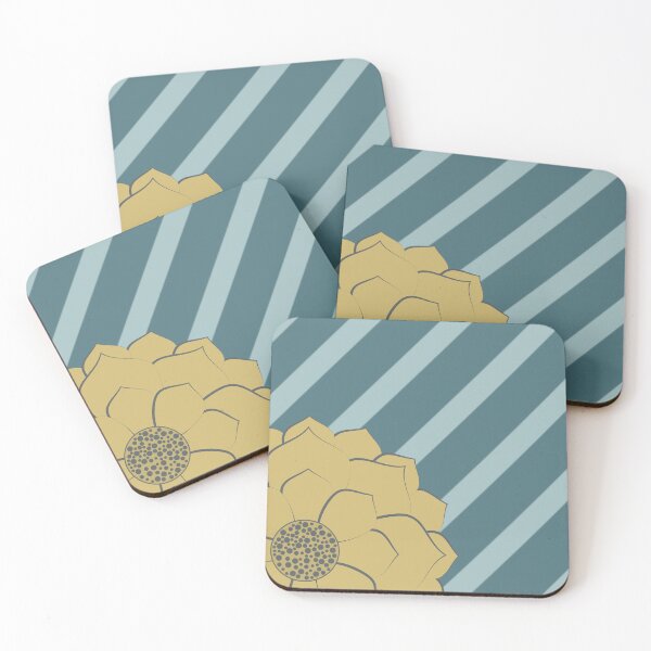 Item preview, Spicy Mustard Flower on Vining Ivy and Lazy River Stripes designed and sold by fireflyG.
