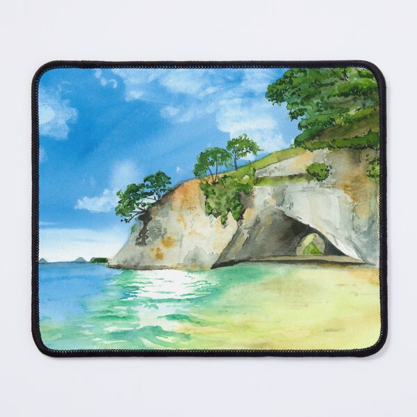 Item preview, Cathedral Cove - Watercolour Painting designed and sold by Karottenlotte.