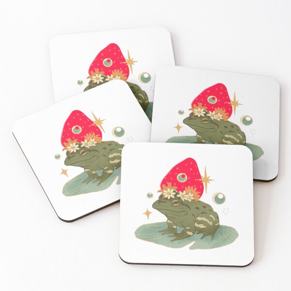 Item preview, Frog with a strawberry hat   designed and sold by takakamiyama.
