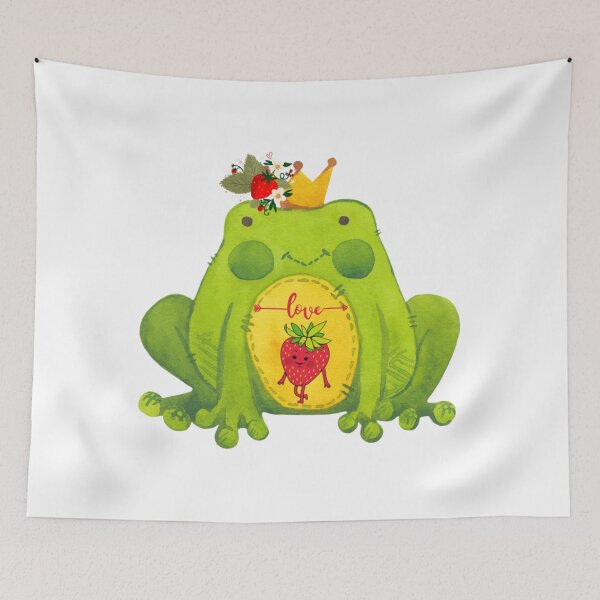 Item preview, Frog with a Strawberry                   designed and sold by takakamiyama.