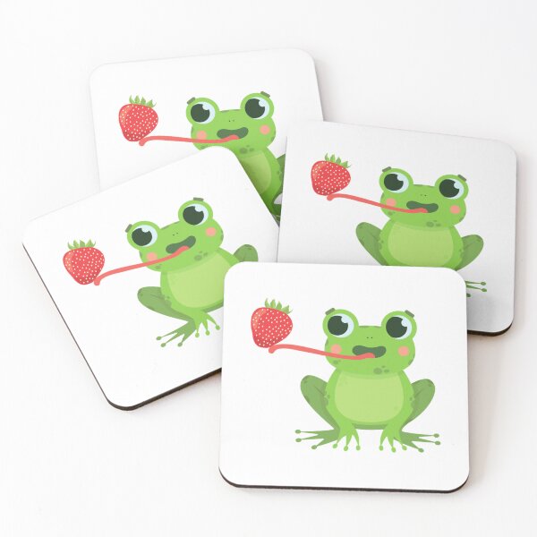 Item preview, Frog with a Strawberry                  designed and sold by takakamiyama.