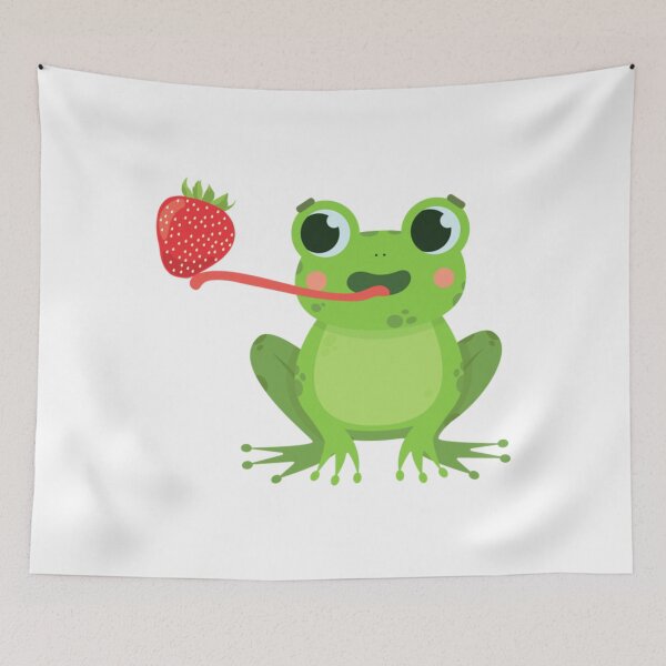 Item preview, Frog with a Strawberry                  designed and sold by takakamiyama.