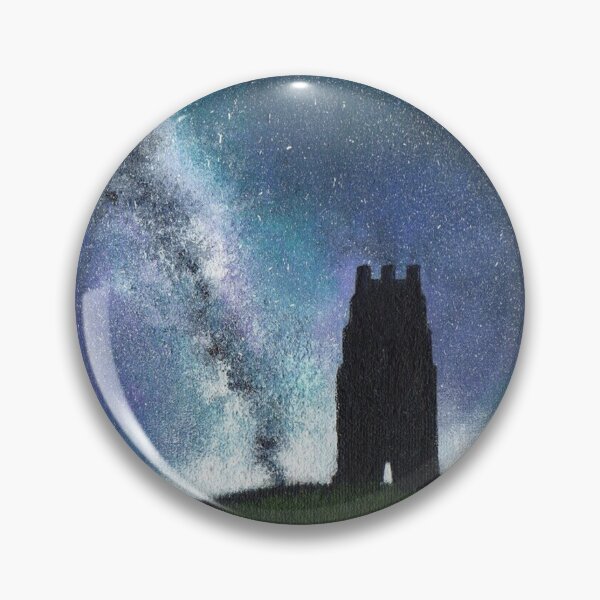 Item preview, 'Cosmic Glastonbury Tor' acrylic painting designed and sold by helenvjames.