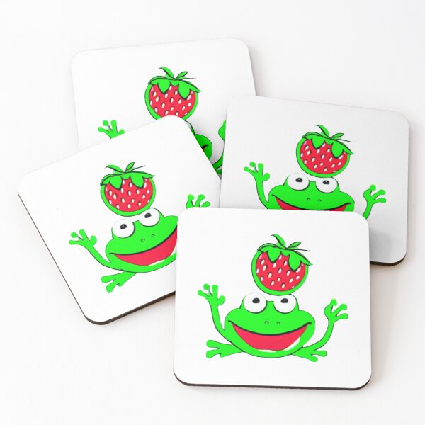 Item preview, happy frog with a strawberry   designed and sold by takakamiyama.