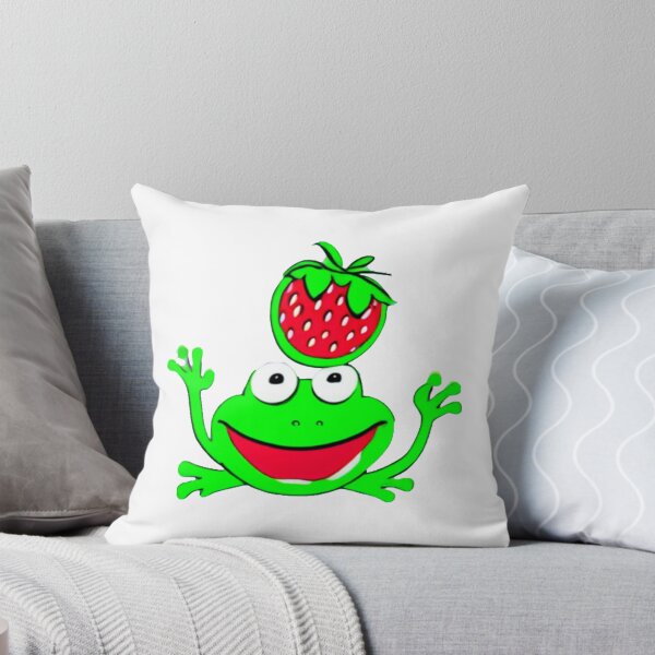 Item preview, happy frog with a strawberry   designed and sold by takakamiyama.