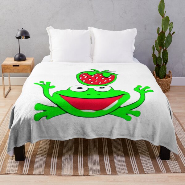 Item preview, happy frog with a strawberry designed and sold by takakamiyama.