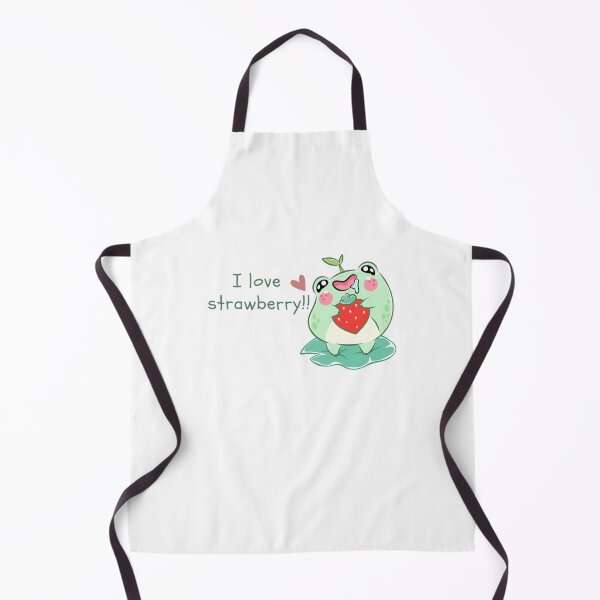 Item preview, frog with a strawberry i love strawberry!!   designed and sold by takakamiyama.