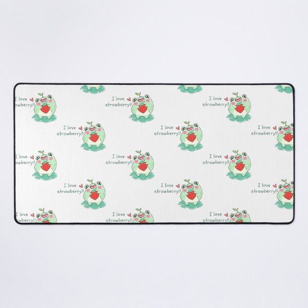 Item preview, frog with a strawberry i love strawberry!! designed and sold by takakamiyama.