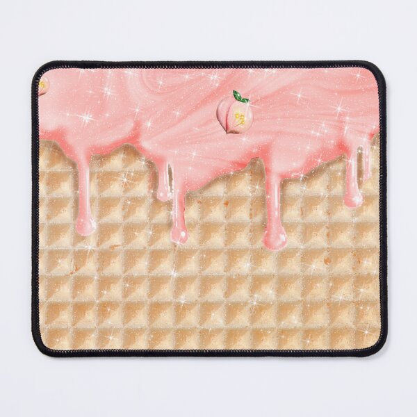 Item preview, Peach Ice Cream and Waffle Sweet Yummy Pattern designed and sold by Jolly-Yosei.