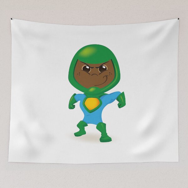 Item preview, Boy person in an eco-friendly super hero uniform. Ideal for educational, didactic and institutional material. designed and sold by LucianoCosmo.
