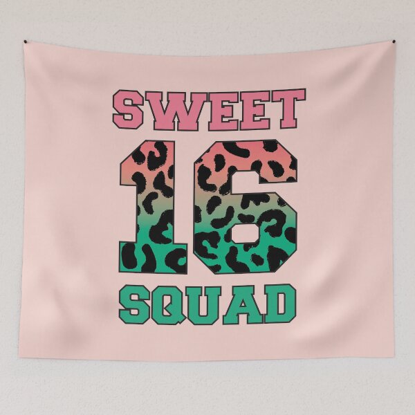 Item preview, Sweet 16 Squad Birthday Typography designed and sold by bolimj.