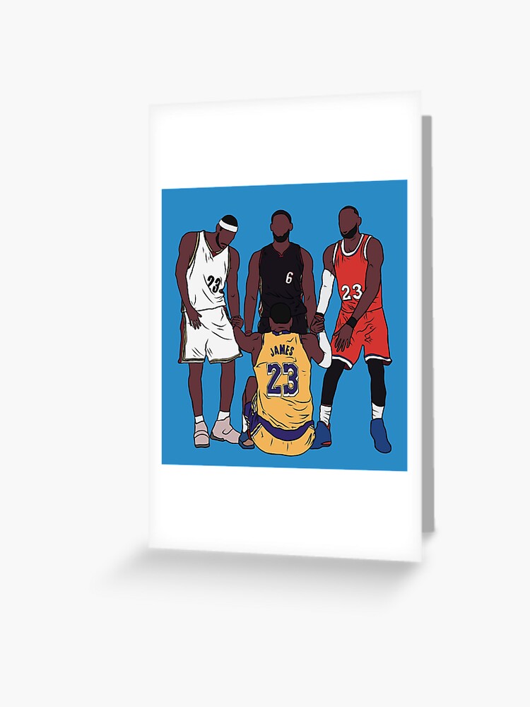 Lebron James Greeting Card NBA Basketball Handmade 