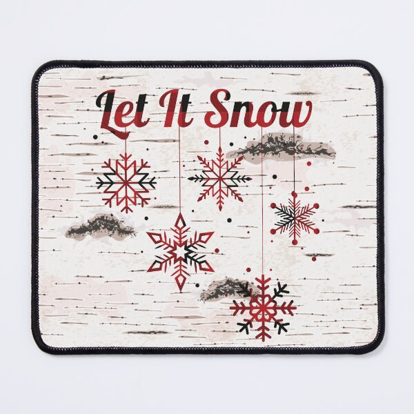 Item preview, Red Buffalo Plaid Snow Flakes "Let It Snow" designed and sold by bizbostudio.