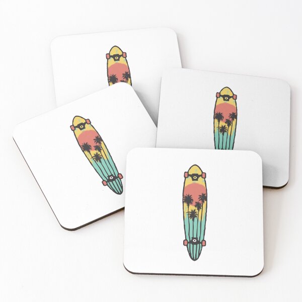 Item preview, Longboard with palms designed and sold by xcosmax.