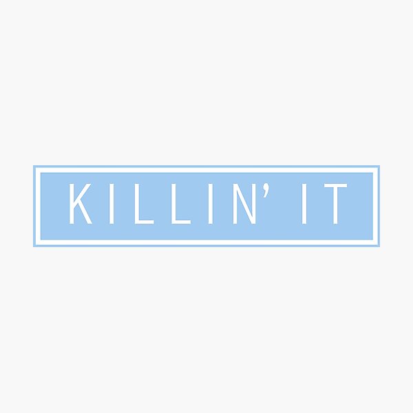 Item preview, killin' it - pastel blue designed and sold by Gloria Lam.