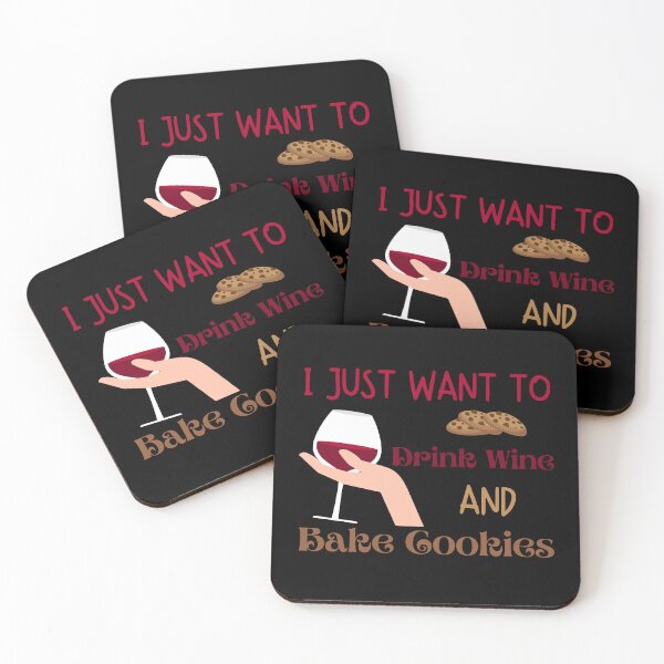 Item preview, I Just Want To Drink Wine And Bake Cookies Funny Christmas Gifts designed and sold by nquestiaa.