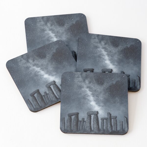 Item preview, 'Milky Way Stonehenge' acrylic painting designed and sold by helenvjames.