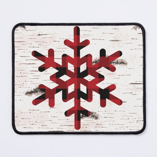 Item preview,  Red Buffalo Plaid Snow Flakes  designed and sold by bizbostudio.