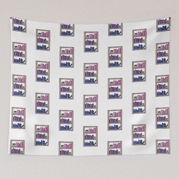 Item preview, Subtle Bi Pride Bookcase designed and sold by scrambledpegs.