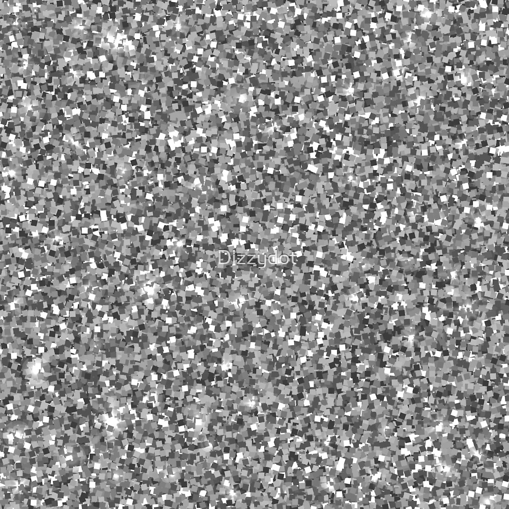 "Silver Glitter Art" by Dizzydot Redbubble