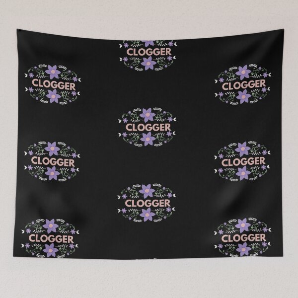 Item preview, Clogger with flowers.  Gift for Clogger. Purple and Pink designed and sold by SherylThomas223.