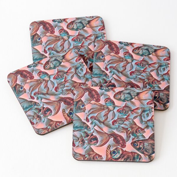 Item preview, Goldfish mixed media wall art designed and sold by PIXEL POP DESIGNS - Beyond the Norm!.