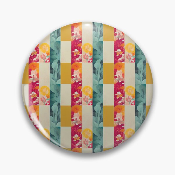 Aperçu de l'œuvre Motif floral à carreaux patchwork créée et vendue par DesArtStudio.