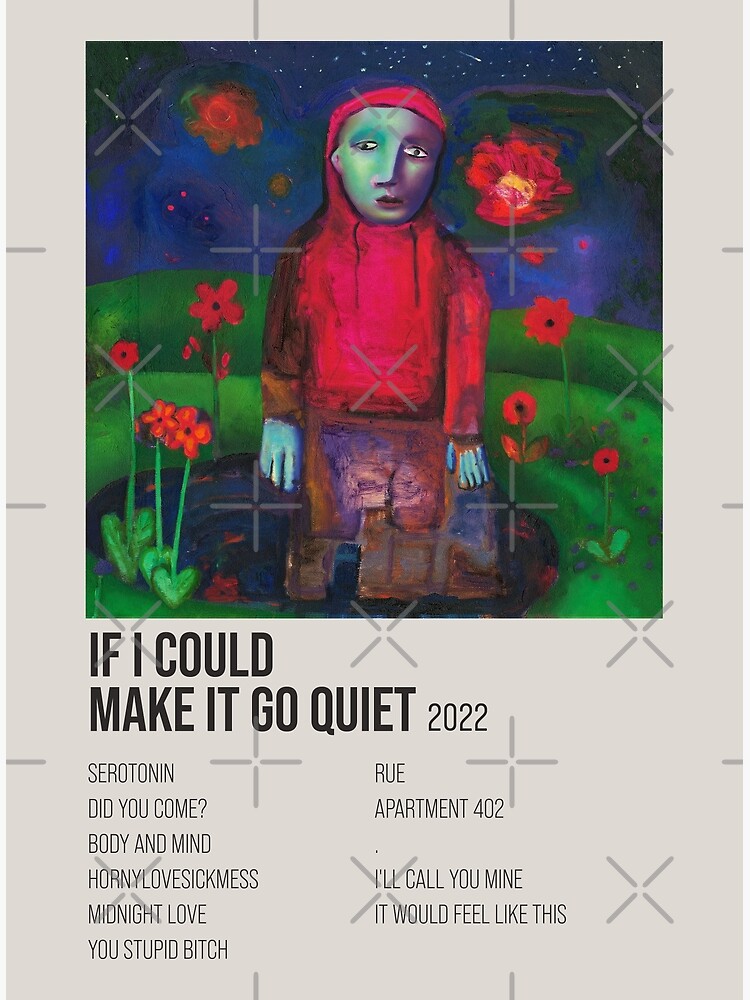 If I Could Make It Go Quiet Girl In Red Aesthetic Minimalist Poster