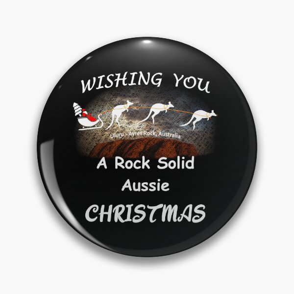 Artikelvorschau, Weihnachtsmann und Boomer-Känguru fliegen über Ayers Rock, Australien – ein einzigartiges Scribble-Art-Design – wir wünschen Ihnen ein solides australisches Weihnachtsfest entworfen und verkauft von Oaks Creations.