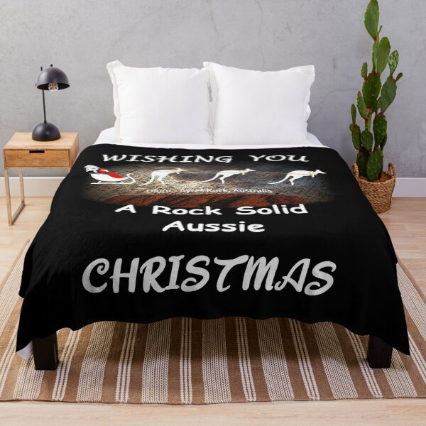 Item preview, Santa Claus & Boomer Kangaroo's Flying Above Ayers Rock, Australia - A Unique Scribble Art Design - Wishing You A Rock Solid Aussie Christmas designed and sold by Oaks Creations.
